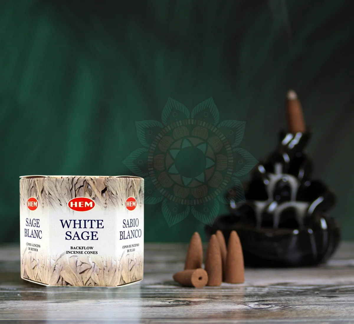 HEM White Sage Adaçayı Geri Akış Tütsü Backflow