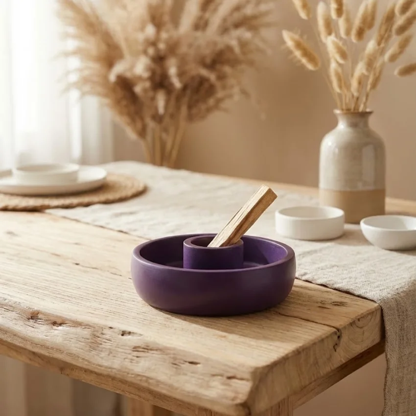 Mor Beton Tütsülük ve Palo Santo Tutucu