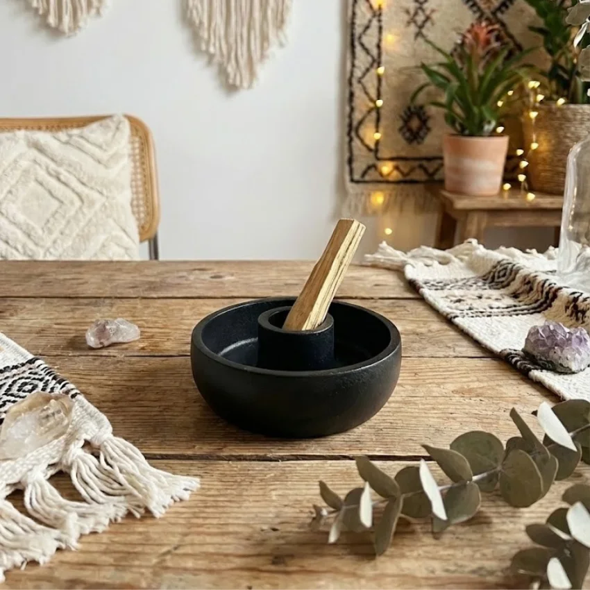 Siyah Beton Tütsülük ve Palo Santo Tutucu