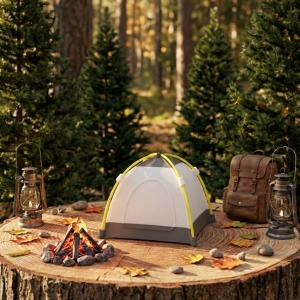 Mini Çadır Lamba Beyaz-Füme