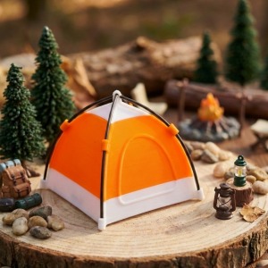 Mini Çadır Lamba Turuncu-Beyaz