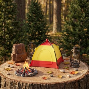 Mini Çadır Lamba Sarı-Kırmızı