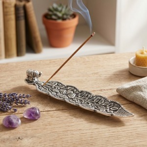 Fil Figürlü Kayık Metal Tütsülük