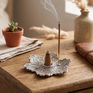 Lotus Desenli Metal Tütsülük